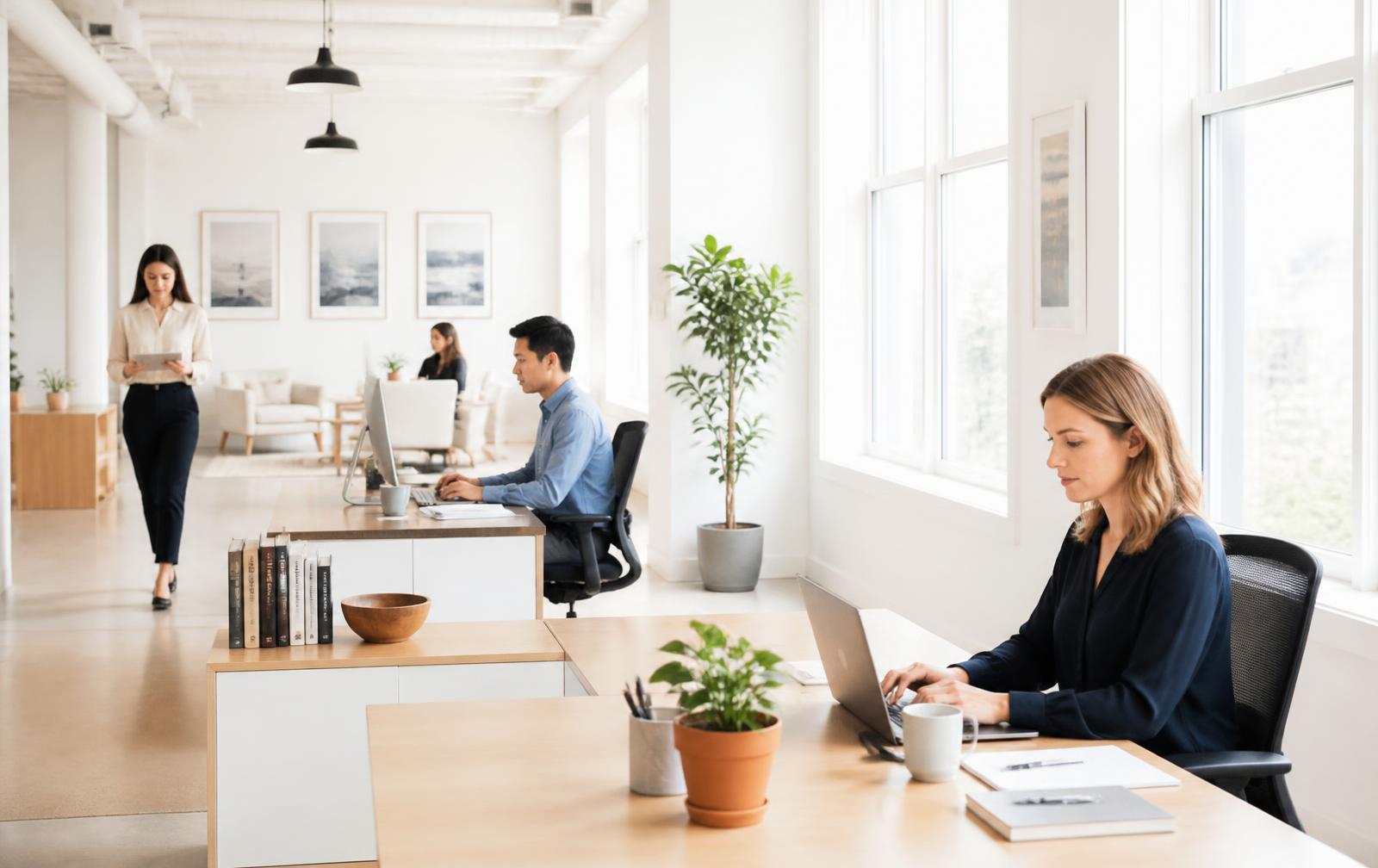 A quiet, light-filled workspace at Ordech